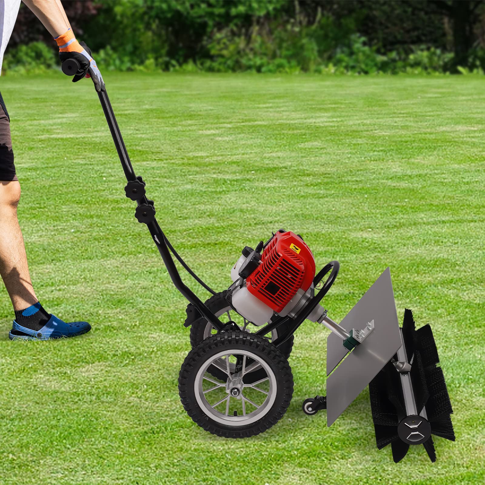 43CC zamiatarka dwusuwowa 1,7 HP Motor szczotka do sztucznej trawy Power Broom ręczna szczotka do sztucznej trawy Power Broom ręczna zamiatarka do sztucznej trawy