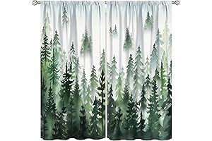 Mesmeric Forest Curtains: Nature's Canvas for Your Windows