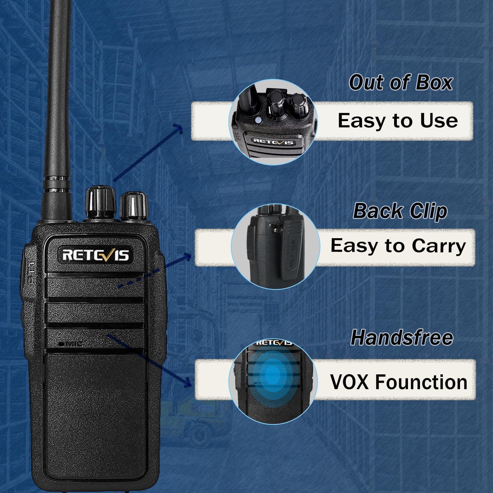 Retevis RT21 kit radio bidirectionnel PMR446 kit radio Retevis RT21 kit radio bidirectionnel PMR446 kit radio