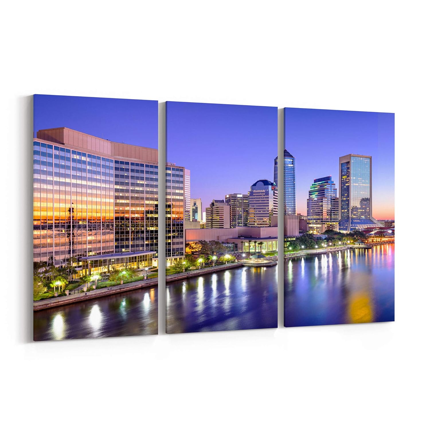 Jacksonville Skyline Canvas Jacksonville Canvas Art Jacksonville Wall Art Canvas
