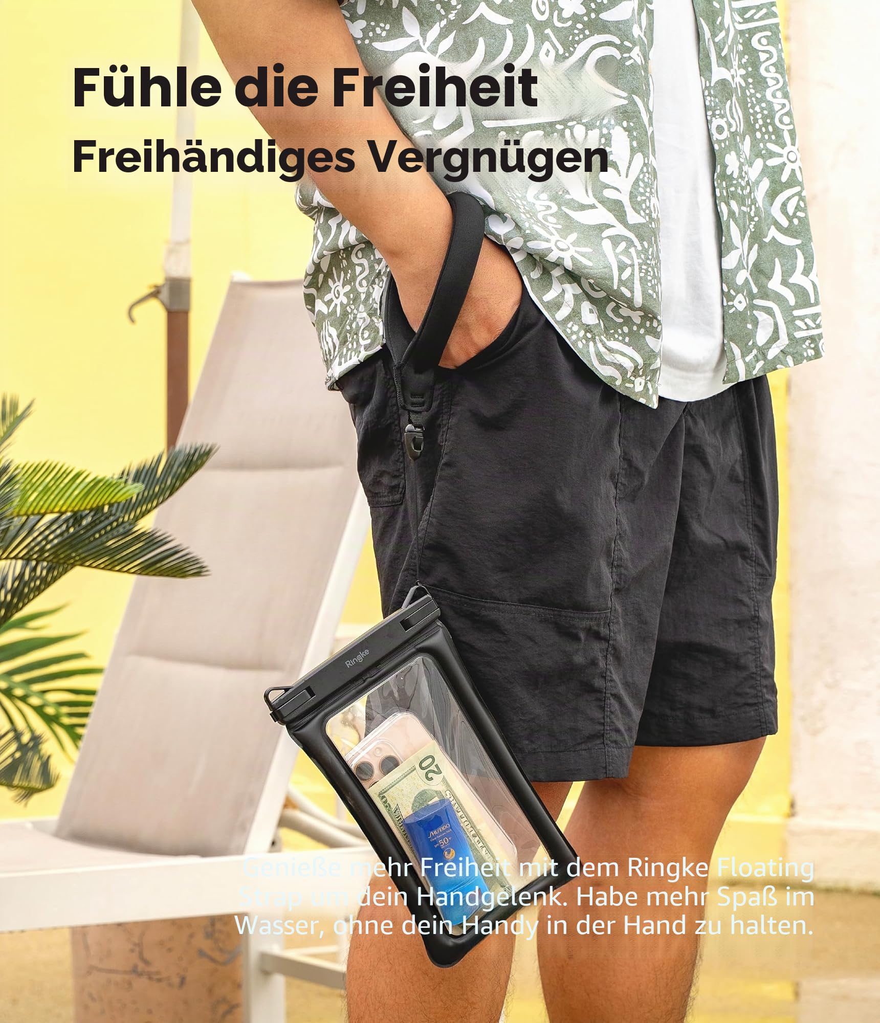 Ringke Floating Wrist Strap [2 Stück], Wasserfestes Schwimm-Accessoire für Kamera, Smartphone, Handy, und mehr