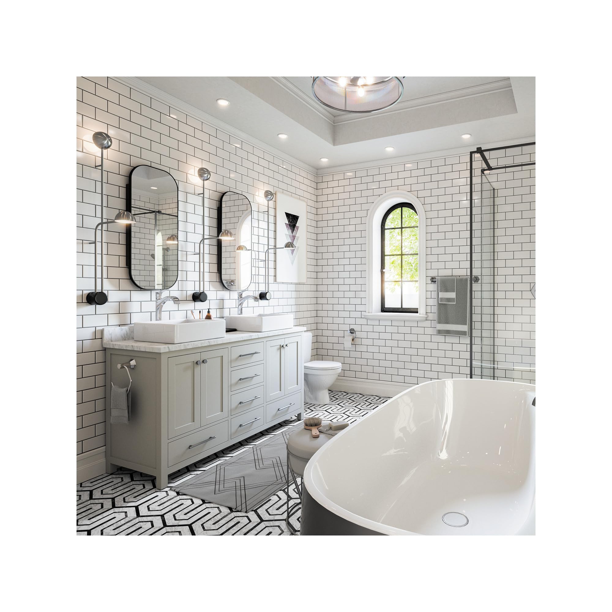 hansgrohe Towel_Ring 04836830 - Porta asciugamani in nichel lucido, 20,3 cm