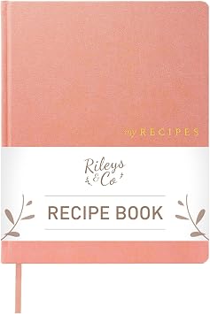 Rileys & Co. Peach Recipe Book to Write in Your Own Recipes | Blank Recipe Books to Write In | Recipe Journal | Recipe Notebook | Blank Cookbook 8.5x11 in / 21.5 x 28 cm