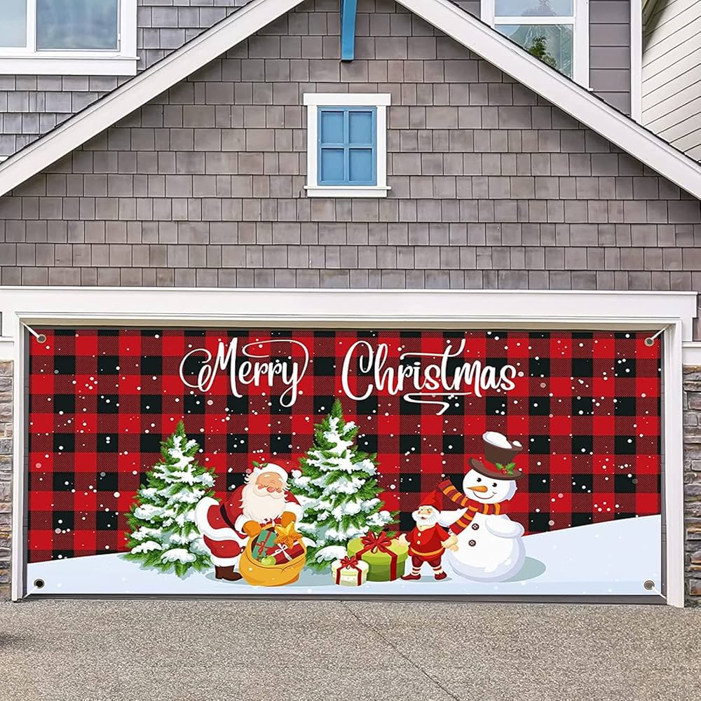 Garage door christmas scenes Clearance