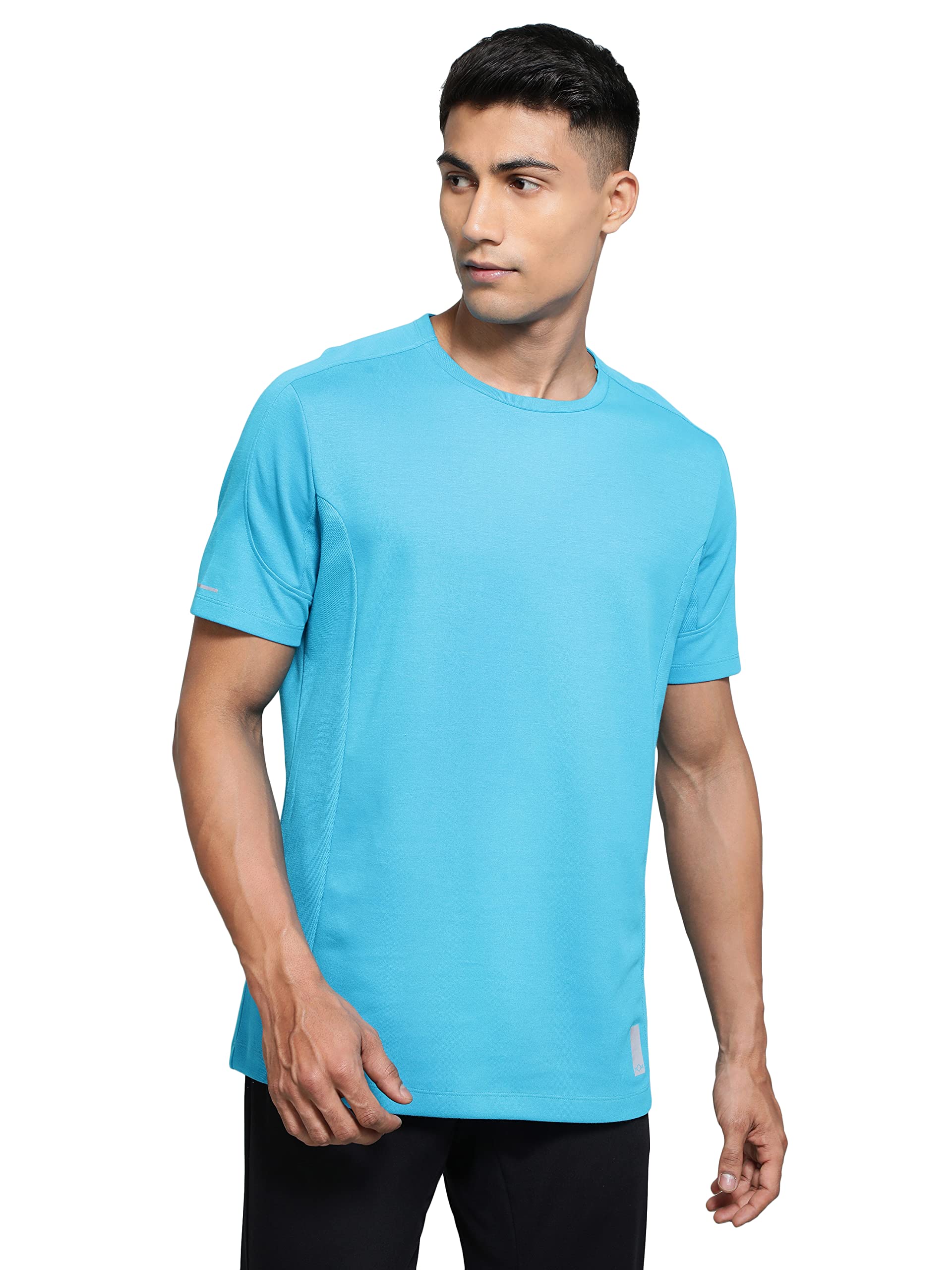 JockeyMV01 Men's Cotton Blend Regular Fit T-Shirt Solid Round Neck Half Sleeve Active Wear T-Shirt with Stay Fresh Treatment