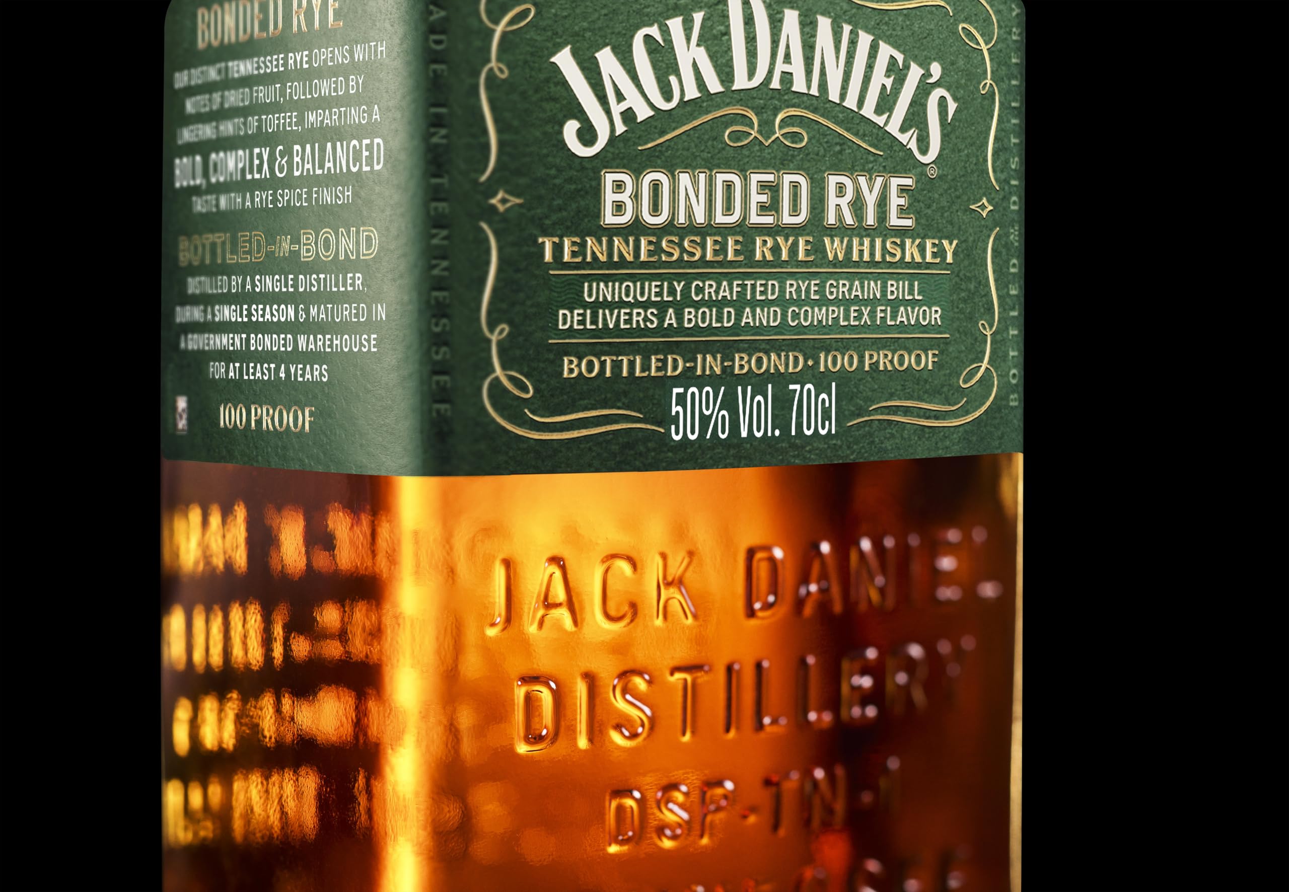 Jack Daniel's Bonded Rye Tennessee Rye Whiskey, 50% Vol Alcohol, 700 ml