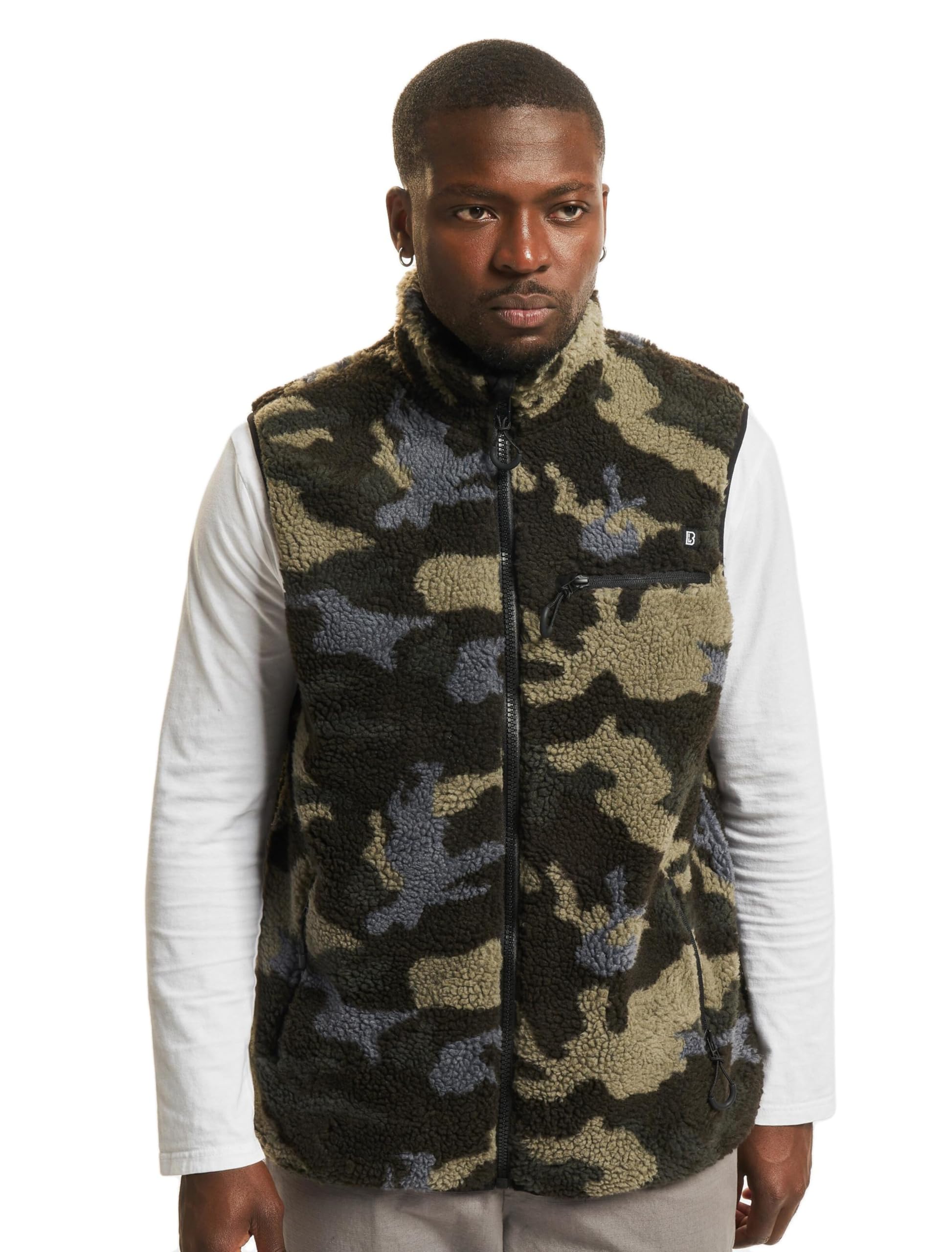 Brandit Teddyfleece Vest, color: darkcamo, size: L
