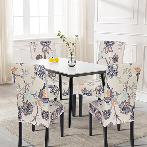 Miniatura 2 de SearchI - Fundas para silla de comedor elásticas, extraíbles, lavables, cortas, super ajuste, Parsons, de elastano, protector de sillas, para