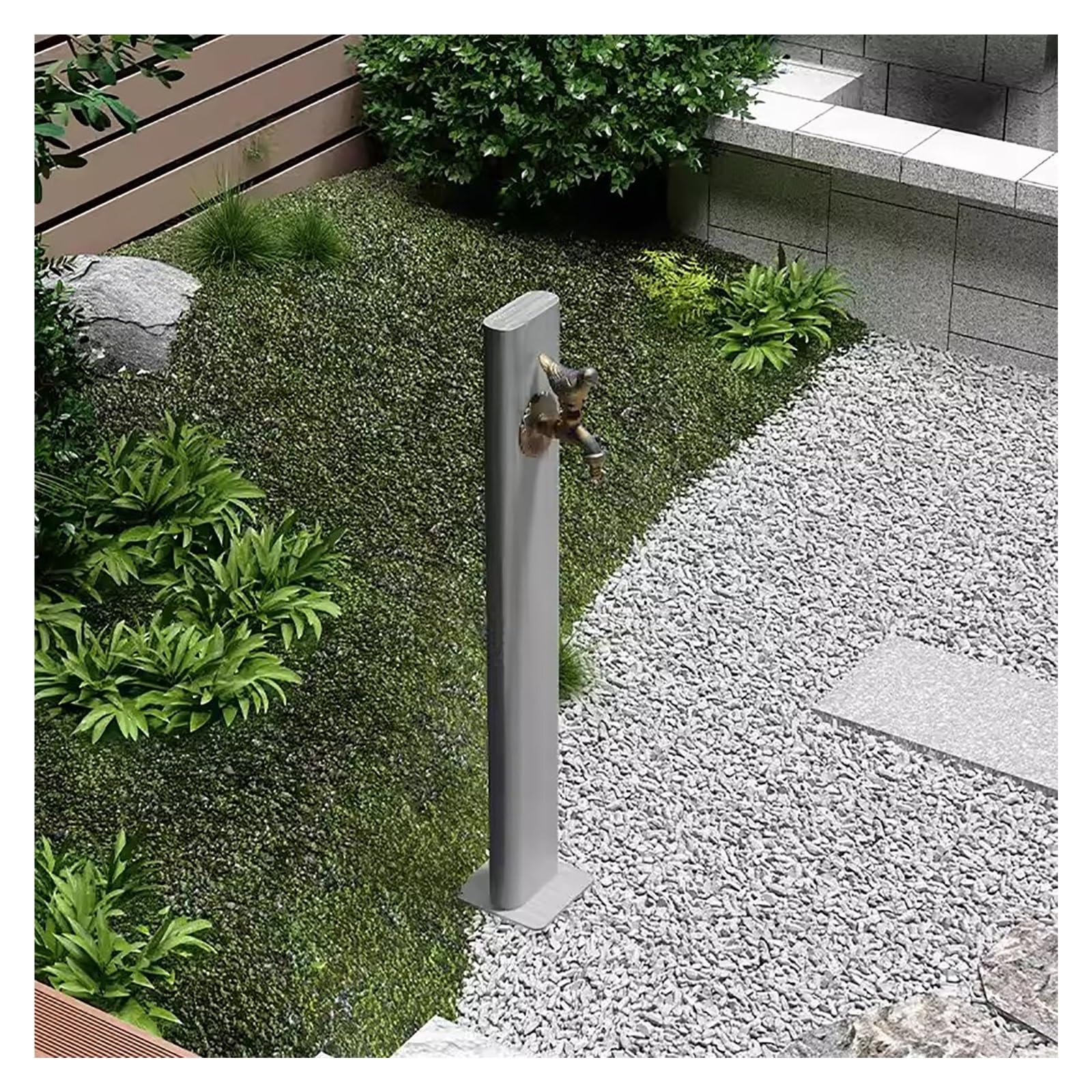 XBTGS Colonna d'acqua da giardino autoportante con rubinetto, in acciaio inox 304, antigelo e antigelo, per esterni, giardino, prato, giardino, giardino, giardino, giardino, giardino, idrante