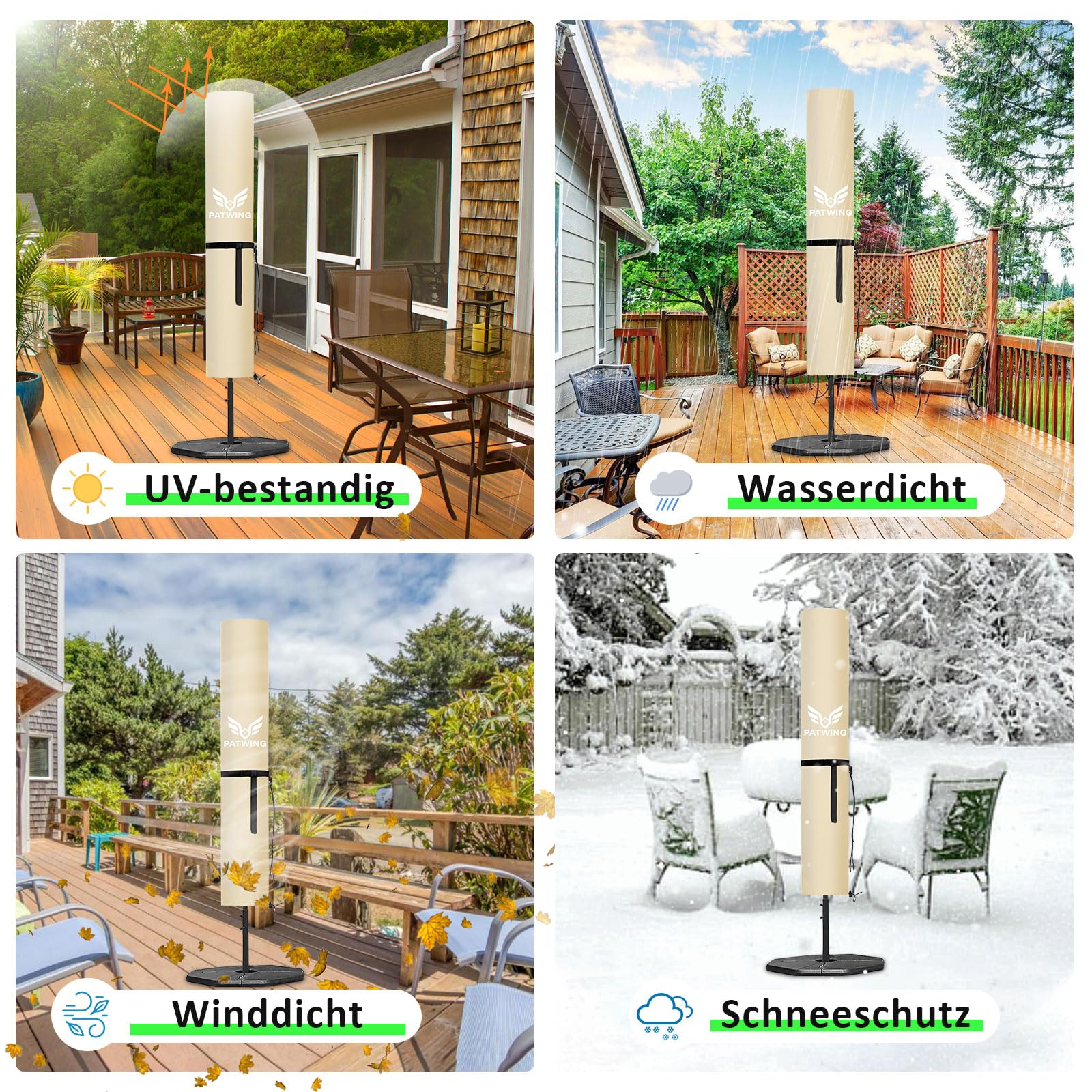 Pokrowce na Parasole Przeciwsłoneczne, Zdecentralizowany Pokrowiec na Parasol przeciwsłoneczny, Pokrowiec na Parasol Ogrodowy na Parasol Voczny na Patio