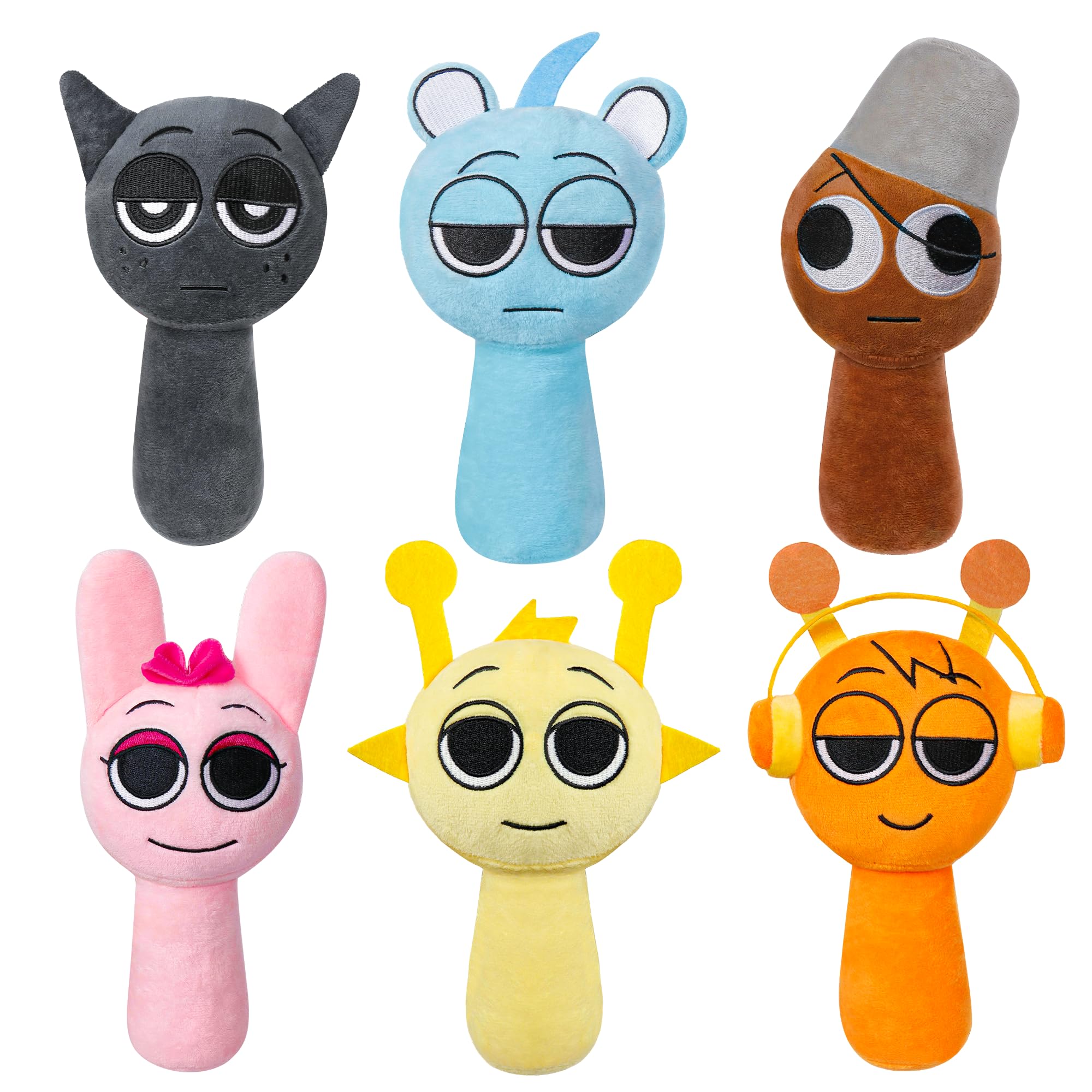 Plushies Figure Toys for Kids, Horror Games Plush Toy for Fans 6PCS Soft Stuffed Animal Pillows Doll Christmas