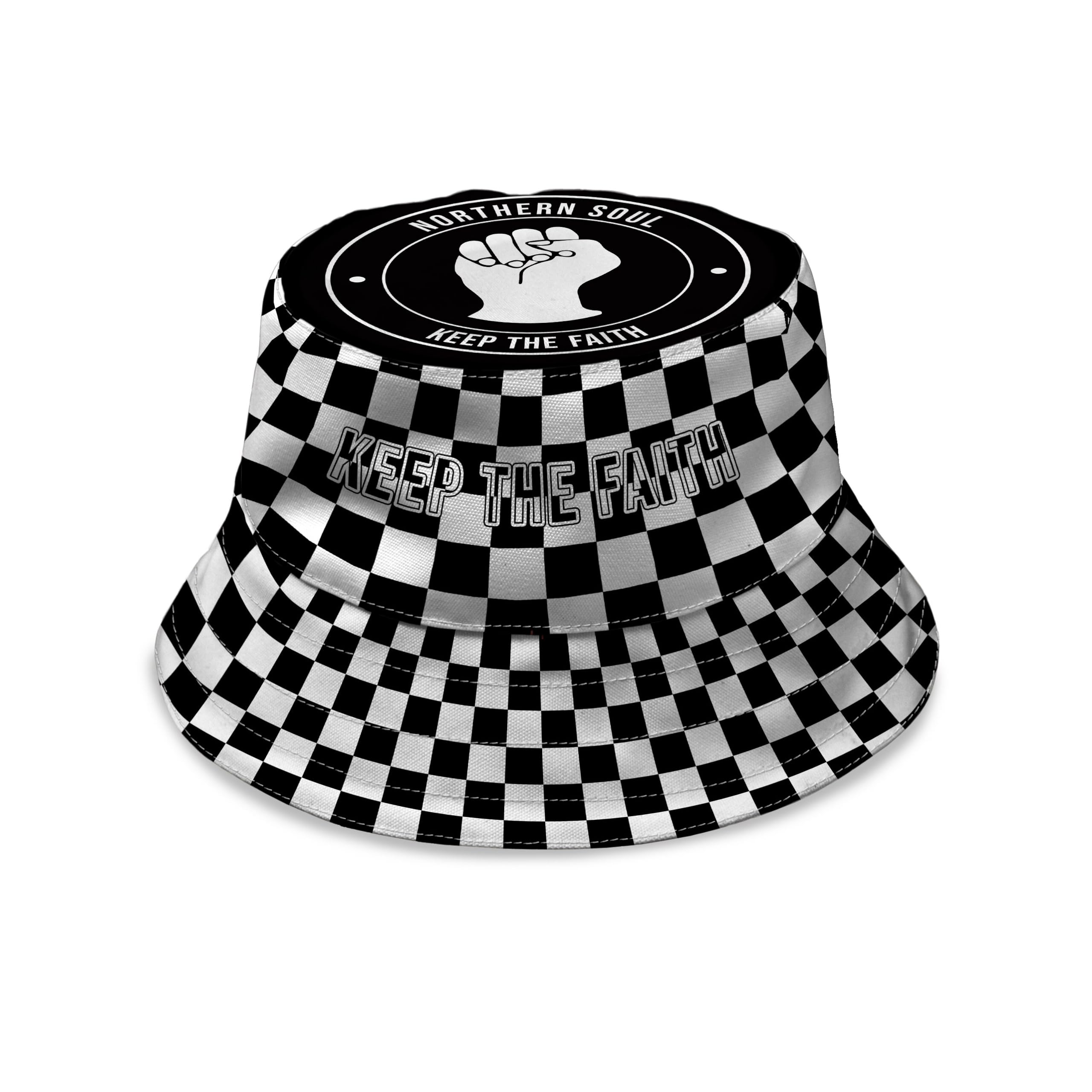 BRITISH MADE GIFTS Northern Soul Keep The Faith - Bucket Hat | Fashion Sun Cap Packable Outdoor Fisherman Hat for Women and Men (as8, Alpha, s) Multicoloured