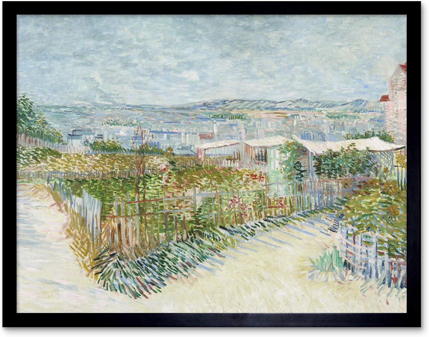 Van Gogh Montmartre Achter De Moulin De La Galette Art Print Framed Poster Wall Decor 12x16 inch