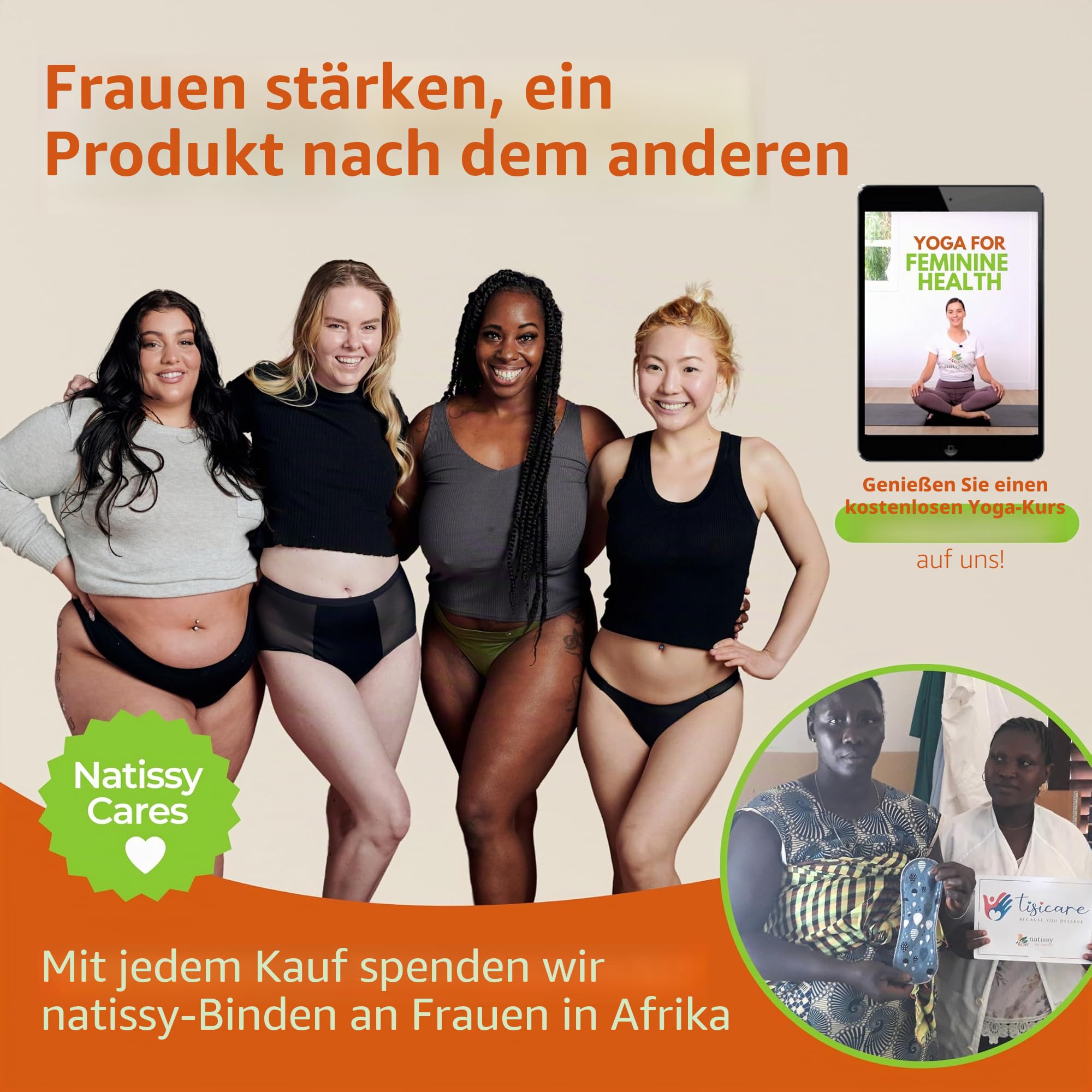 Natissy Bio-Baumwolle Slipeinlagen für Frauen und Teenager, Waschbar, Weich, Atmungsaktiv, Hautfreundlich und Wiederverwendbar - 7er-Set Größe M - Made in EU