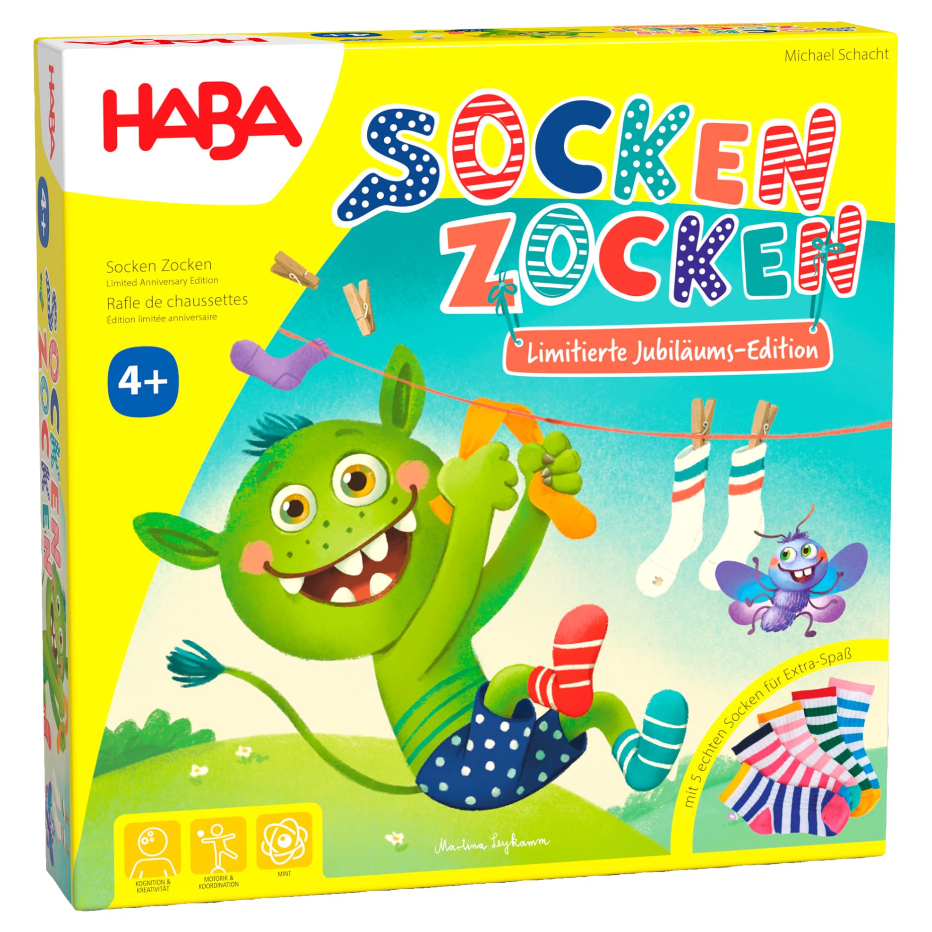 HABA Socken Zocken Jubiläums-Edition – Such- & Reaktionsspiel ab 4 Jahren