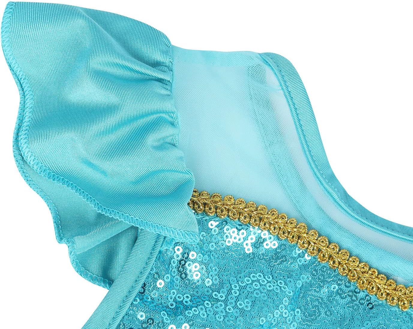 WonderBabe Girls Princess Two Piece Swimsuit Kids Bathing Suits Ruffles Fancy Swimwear Surf Beach Summer Swimming Tankini Set - Image 4