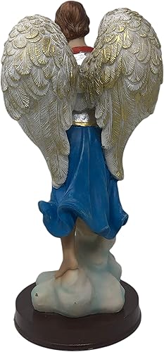Miniatura 3 de Estatua Arcángel San Barachiel 12 pulgadas Arcangel Barachiel Figura religiosa (plata)