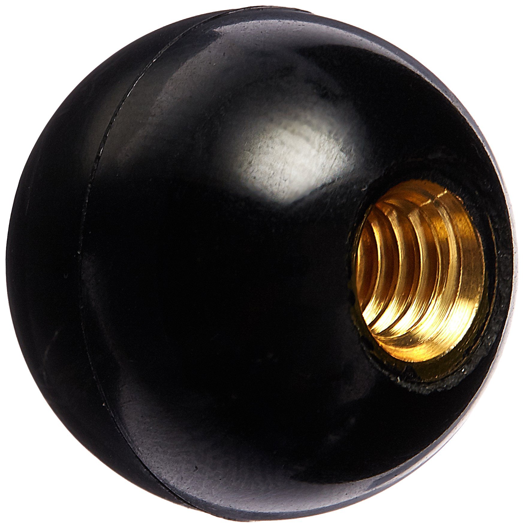 DimcoGray Black Phenolic Ball Knob Female, Brass Insert: 5/16-18