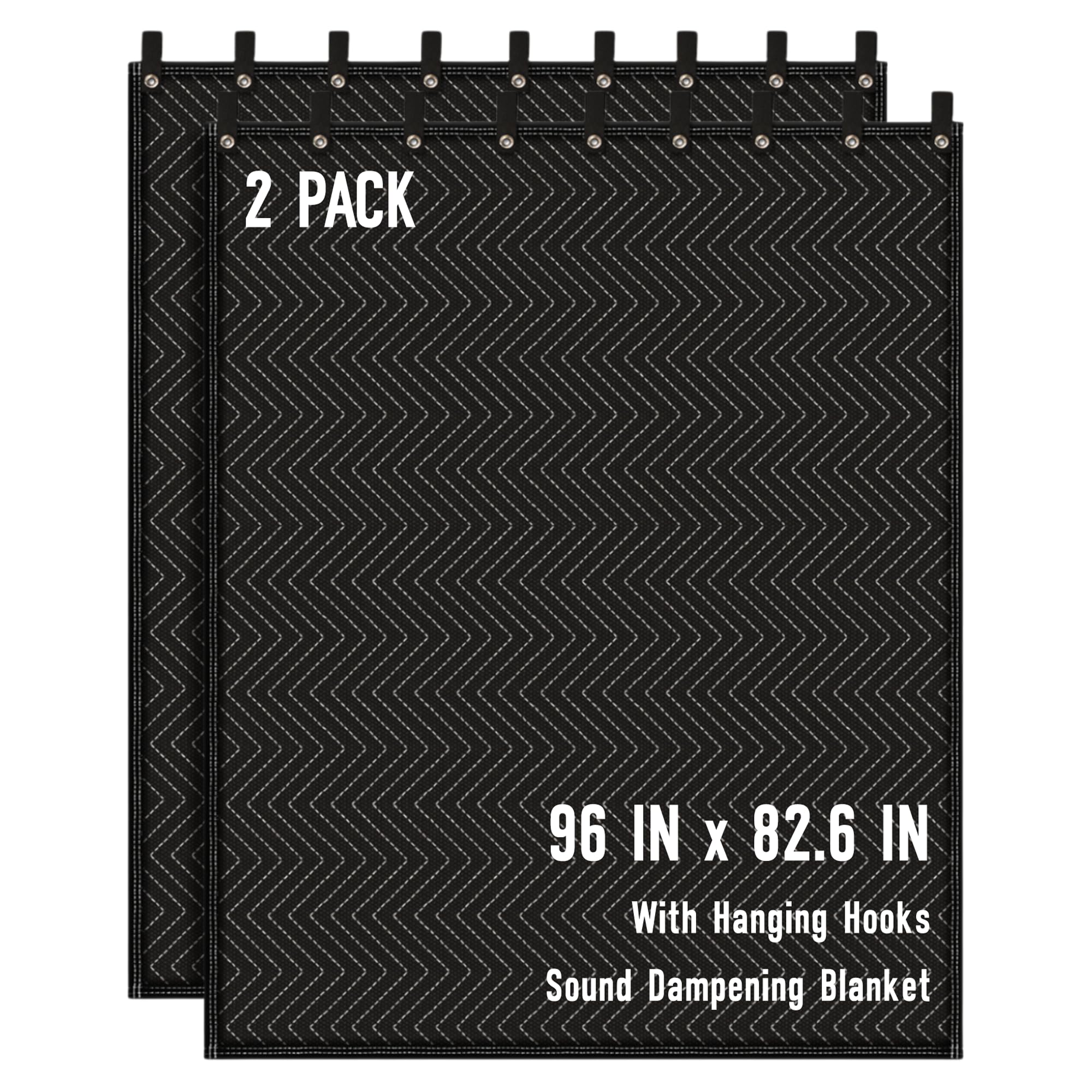2PCS Large Sound Dampening Blanket,96" x 80" Sound Absorbing Studio Blanket,Noise Cancelling Studio Acoustic Blanket Curtain/Light Blocker/Moving Blanket