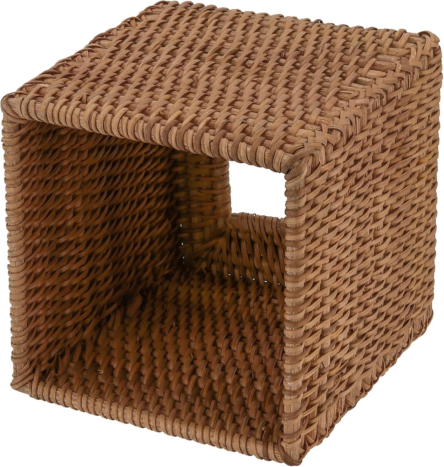 2 PCS Rattan Square Tissue Box Cover, 5.5 x 5.5 x 5.5 Inch image 4