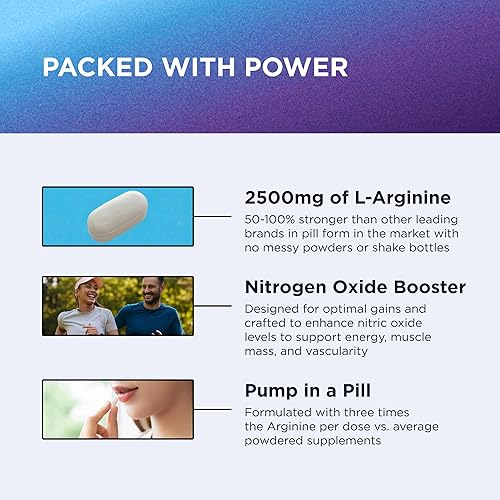 Miniatura 5 de Dr. Emil's ARGININE Plus - L Arginine + L Citrulline - 2500 MG High Dose NO Booster Tablets - Nitric Oxide Supplement for Vascularity and Heart
