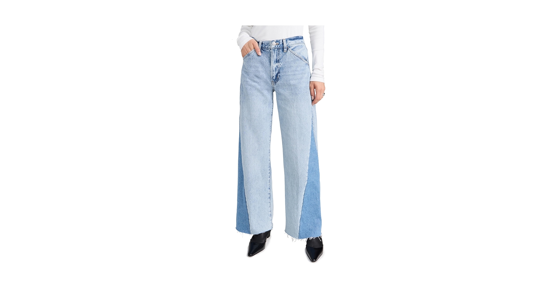 FRAME Women's Le Baggy Palazzo Outseam Insert Jeans