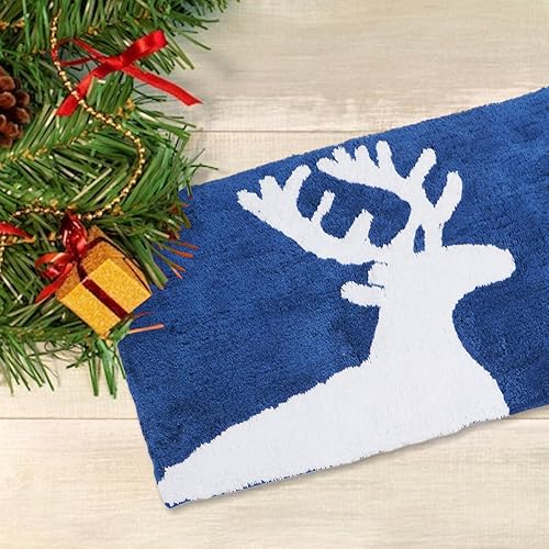 voyzz home Tapetes de baño de Navidad, suaves y absorbentes, de alta calidad, tapetes de baño para baño, tapetes de baño lavables de algodón para