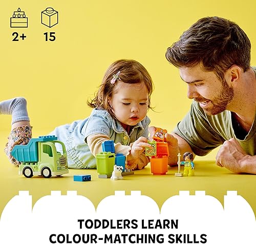 Miniatura 2 de LEGO DUPLO Town Recycling Truck 10987 - Juego de juguetes de construcción, aprende a través del juego con este regalo creativo de cumpleaños STEM