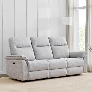 Home Centre | Artise Fabric 3-Seater Electric Recliner | Recliner Sofa for Living Room | Solid Wood | Grey | 2 Year Warranty Price In India