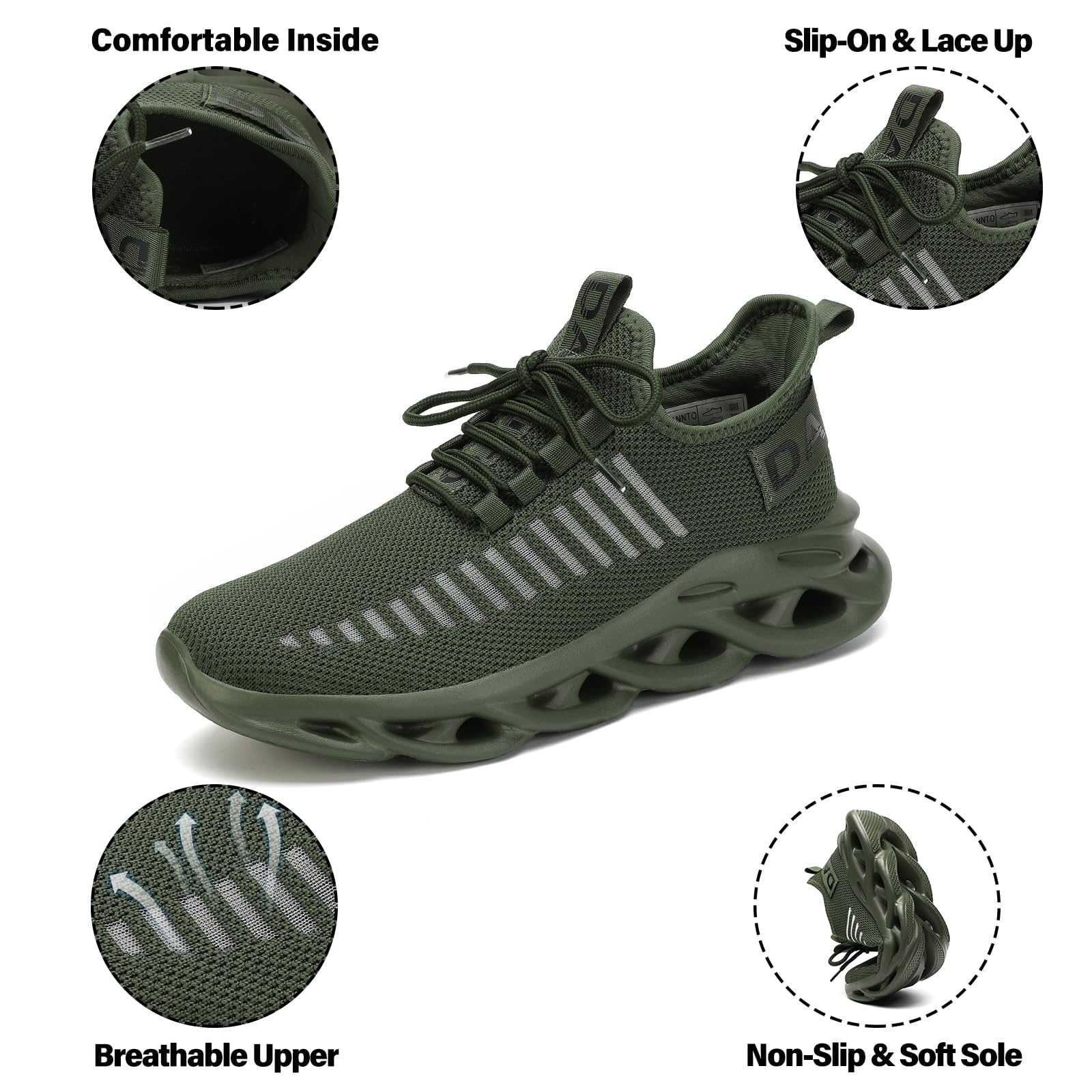 Dannto Scarpe da Ginnastica Uomo Donna Sneakers Running Sportive Basket Outdoor Respirabile Mesh Scarpe da Corsa Tennis Fitness Unisex