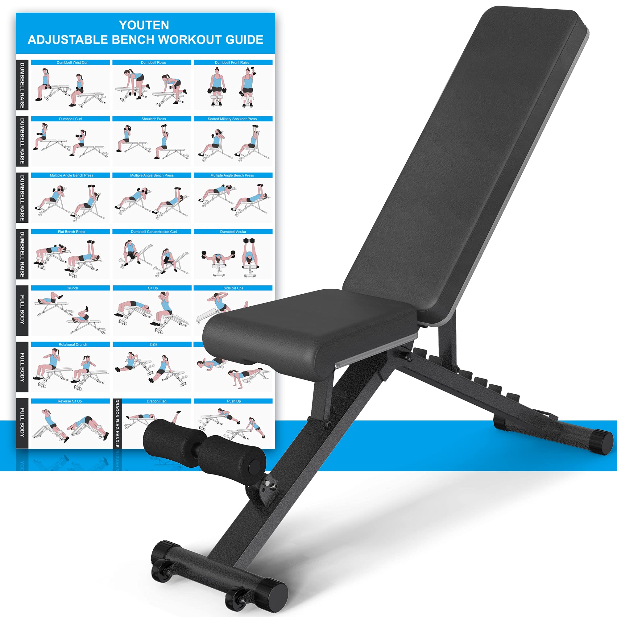 Buy BARWING 8+4+2 Adjustable Weight Bench Folding Full Body Workout
