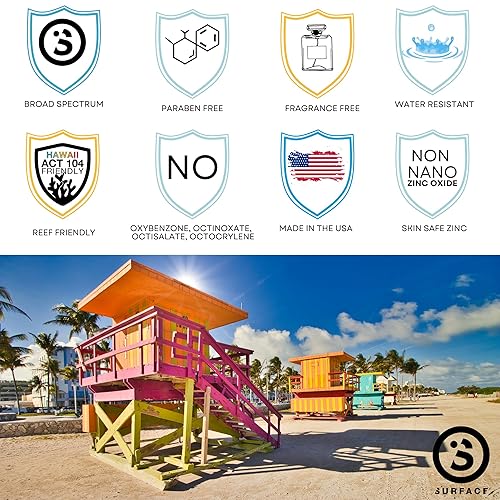 Miniatura 8 de Protector solar en aerosol Surface Dry Touch, resistente al agua, amplio espectro UVAUVB, protección de secado rápido, libre de PABA, 6 onzas, SPF