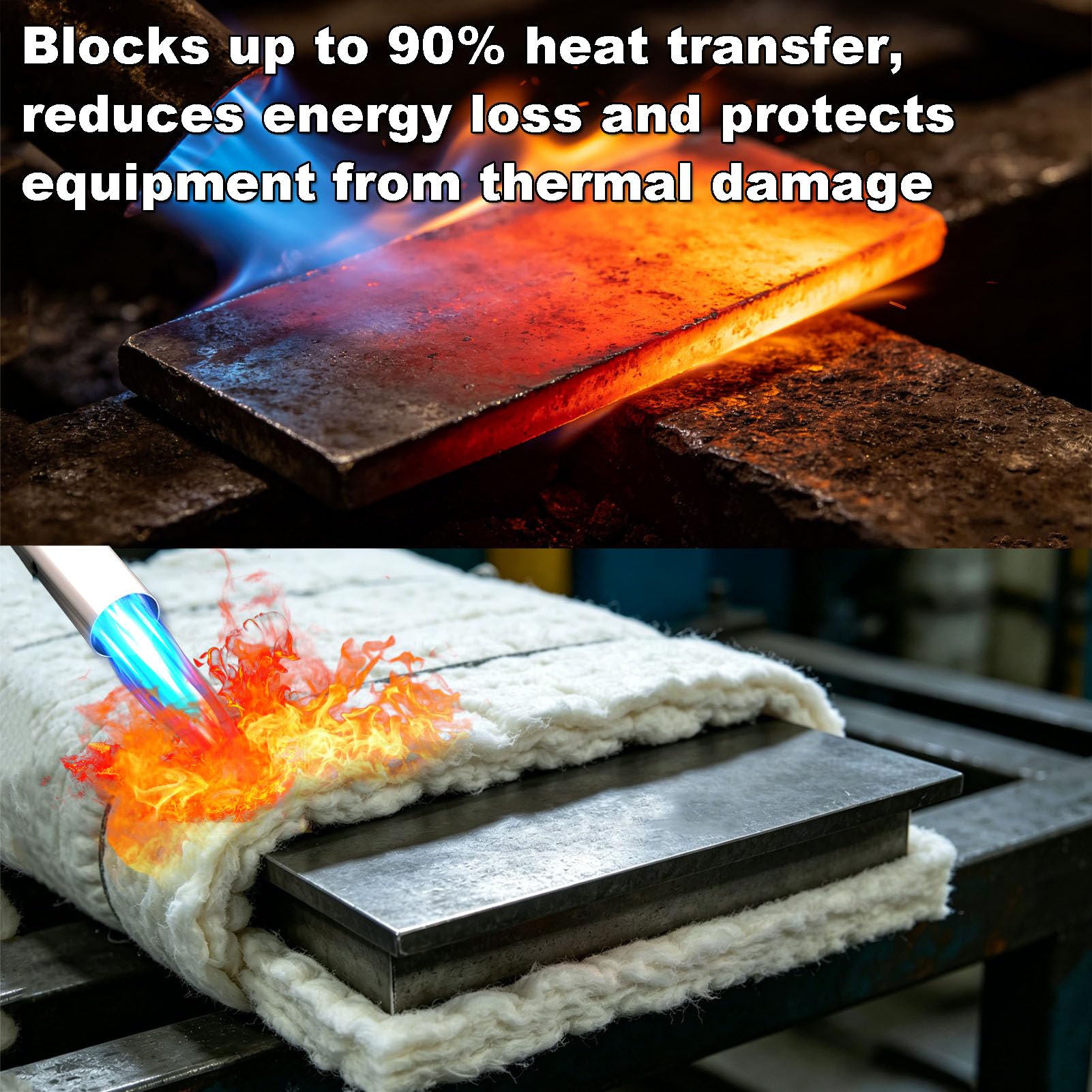 50mm x 610mm x 3m Manta Aislante De Fibra Cerámica | Manta Aislante Térmica Ignífuga Resistente Al Calor A Altas Temperaturas, Para Lavavajillas, Hornos, Calderas De Forja