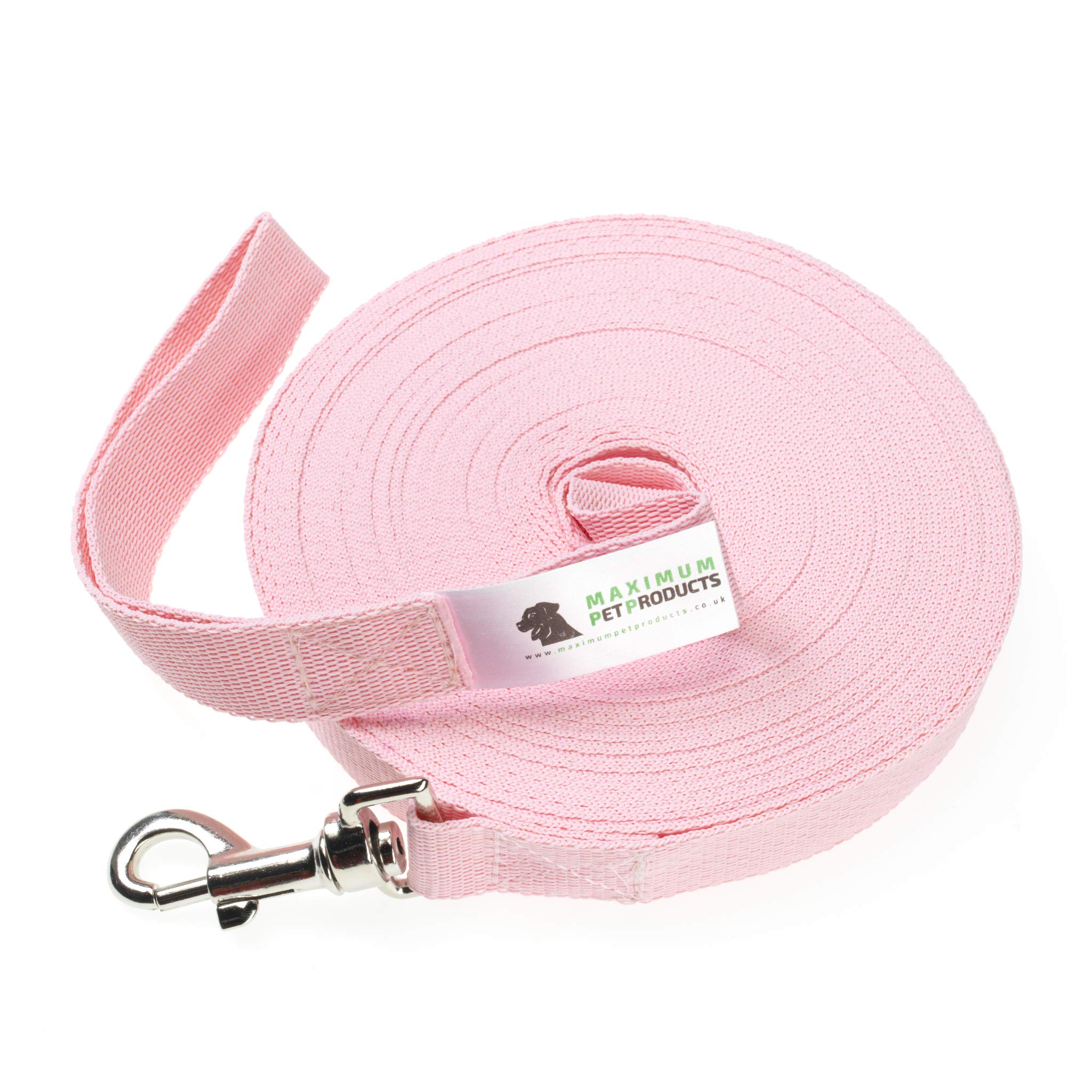 Maximum Pet Products Dog Training Lead (30ft/9m, Pink)