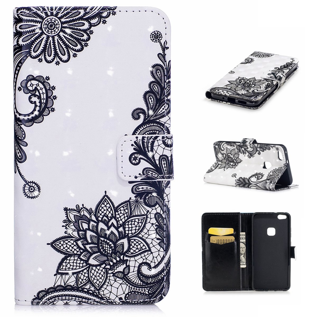 Huawei P10 Lite Flip Case Protective Pu Leather Wallet Flop