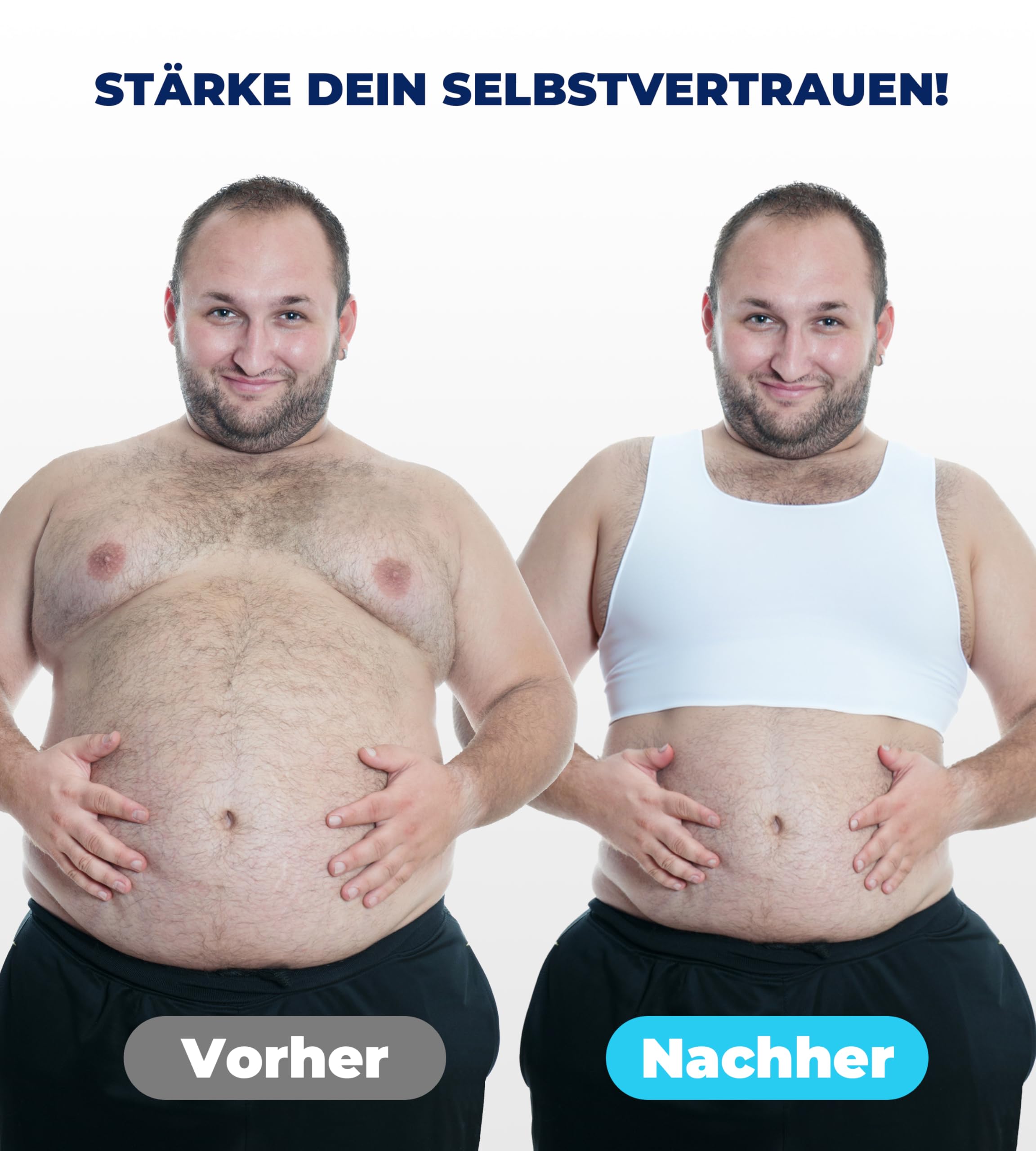 Kompressions-Gynäkomastie, Brust-Bindeband, Bauchweg-Tanktop, Brust-BH für Transgender, FTM, Tomboy, Männer und Frauen