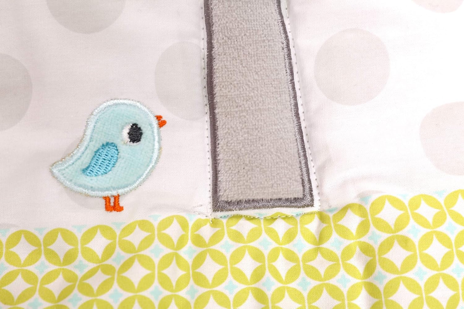 Embroidery Elephant Family Nursery Crib Bedding 3 PCs Set Quilt, Fitted Sheet, Window Valance Baby Elephant Themed Cot Bedding Set