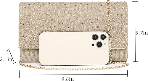 Miniatura 6 de MUDUO Monederos de mano con diamantes de imitación para mujer, monederos y bolsos formales de boda, fiesta, graduación, bolsas de dinero, regalo de