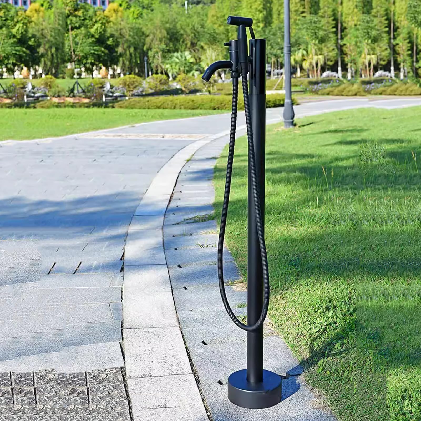 Manguera de jardín de acero inoxidable con boquilla de pistola pulverizadora: sistema de riego eficiente para el cuidado del jardín, diseño independiente para un fácil riego y mantenimiento.