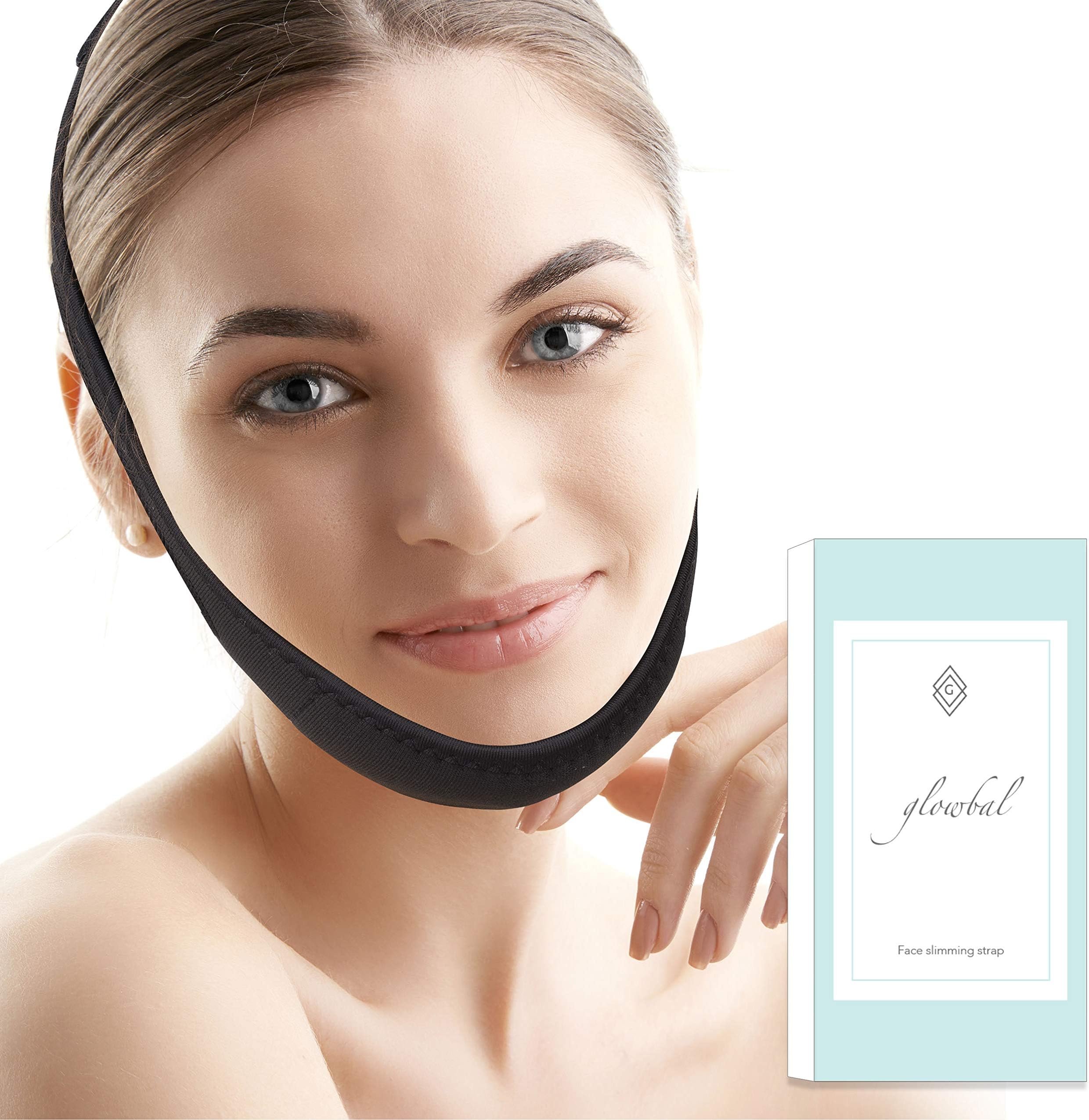 Glowbal Face Slimming Strap l Double Chin Reducer Strap Making Face Slimmer l Chin Slimming Strap that Firms, Lifts and is a Jawline Shaper l Reusable V Line Lifting Mask