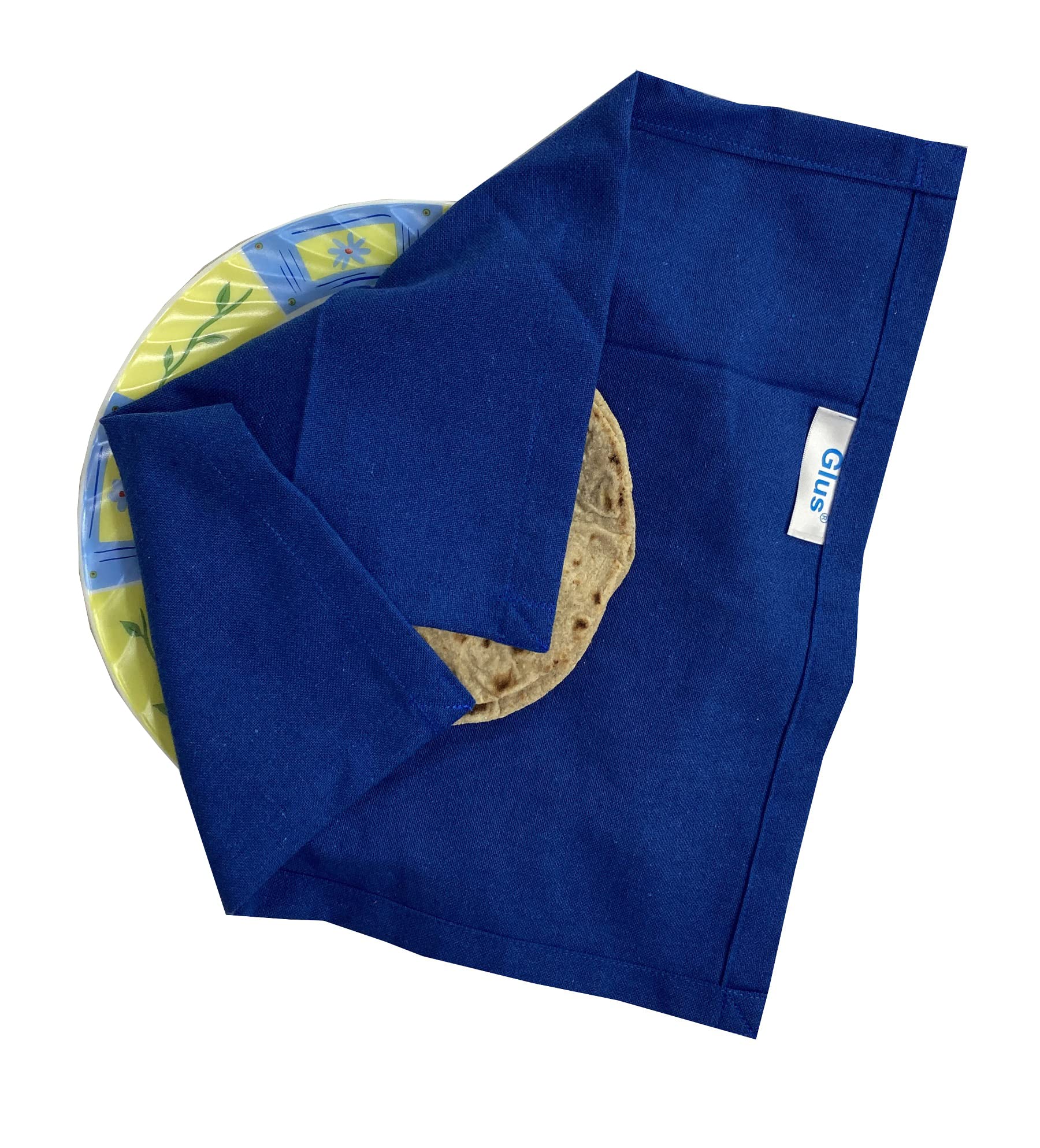 Glus Pure Cotton Hygienic Roti Clothes Wrap, Chapati Cover, Sandwich Wrap Cloth for Tiffins Washable & Reusable,Size 35X35 cms (Blue, 6) (B0BCH2DF4X) Amazon Price History, Amazon Price Tracker