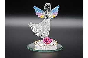 Silken Grace: Spun Glass Angel Figurine