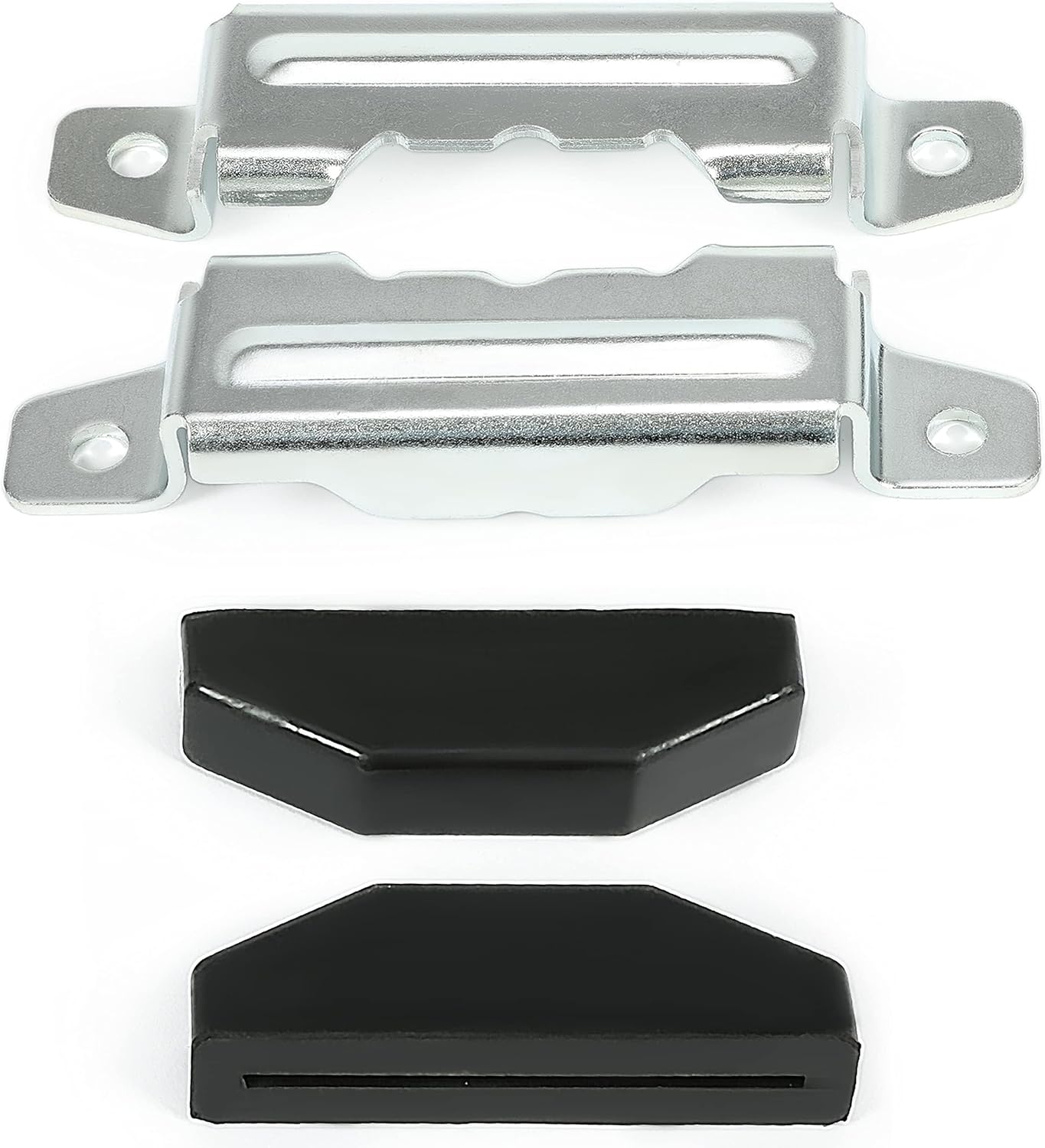KUAFU Transmission Crossmember Mount Bracket & Insulator Compatible with 1964-1972 Pontiac GTO Lemans Skylark Monte Carlo Steel Pair Black & Silvery