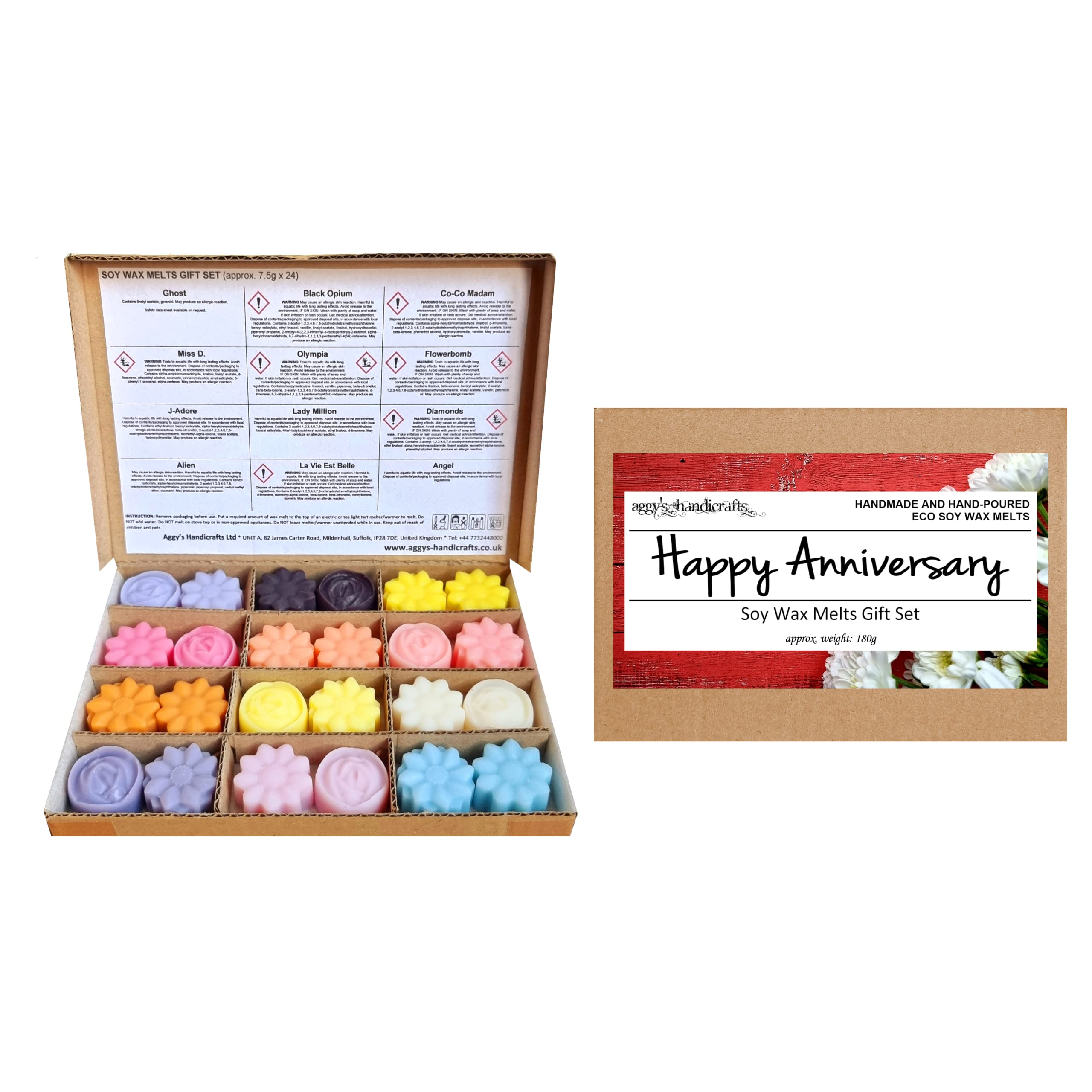 Happy Anniversary Sample Soy Wax Melts Gift Box (Approx. 180g) / Alien, Angel, Black Opium, Co-Co Madam, La Vie Est Belle, Olympia and More โ image 1