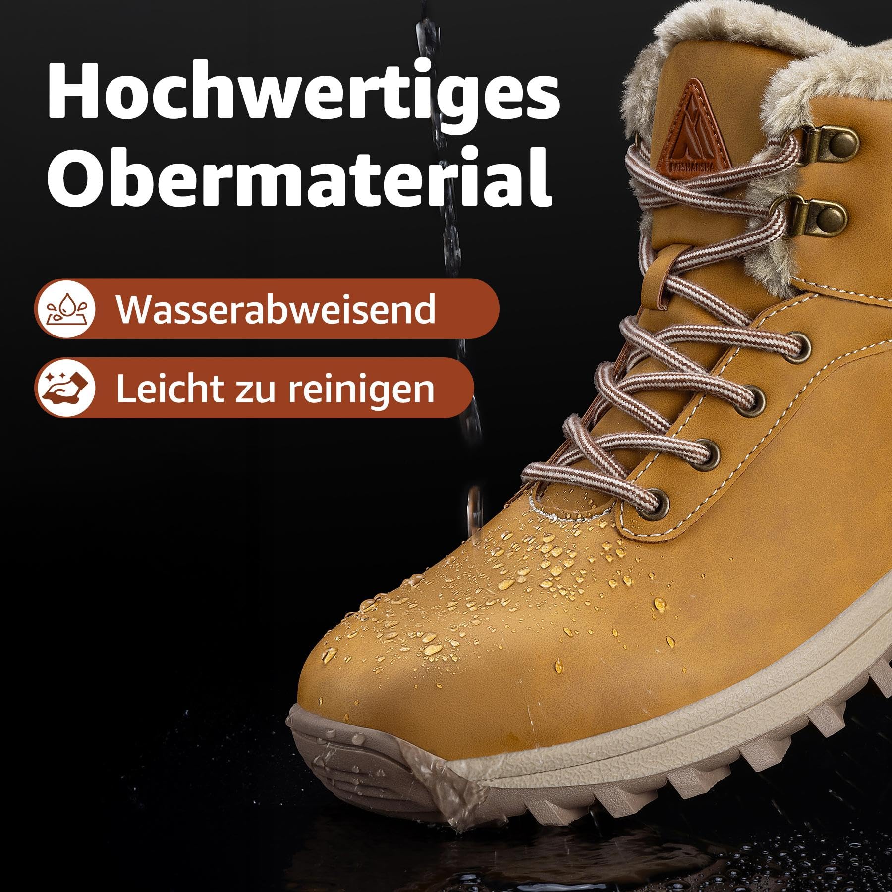 Mishansha Uomo Scarpe Invernali Donna Stivali da Neve Calda Impermeabili Outdoor Sneakers da Trekking Taglia 36-48 EU