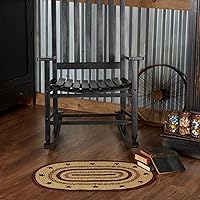 Vista 1 de VHC Brands 10713 - Alfombra ovalada de yute para cabina de té, Tela