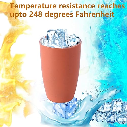 Miniatura 4 de Numkey Vasos de paja de trigo de 20 onzas, 2 vasos de plástico, reutilizables, irrompibles, aptos para lavavajillas, sin BPA, para cocina,