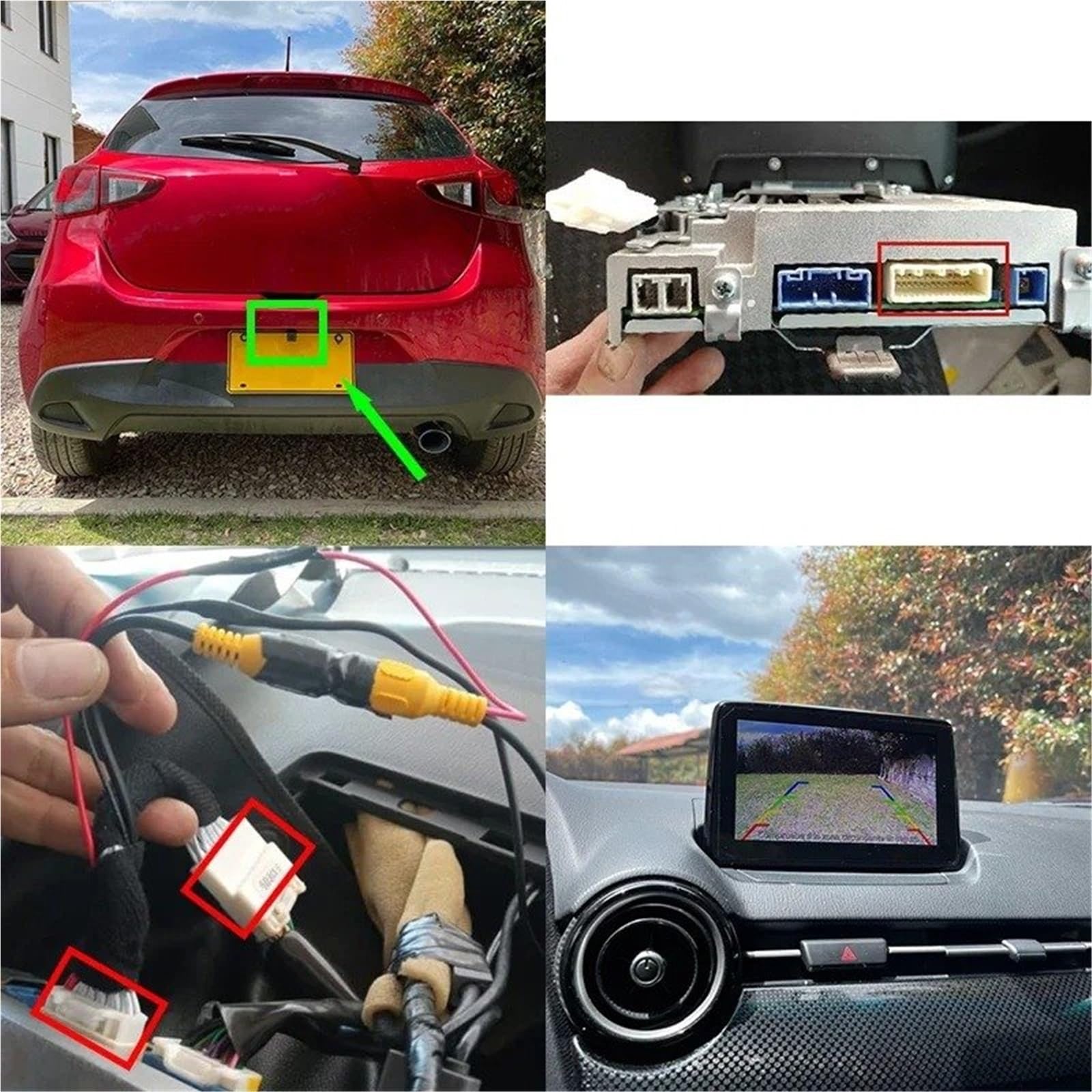 Parcheggio Retrocamera Kit Telecamera Posteriore Per Parcheggio E Retromarcia Per Mazda 2 Per Demio DJ Hatch 2015~2021(KIT)