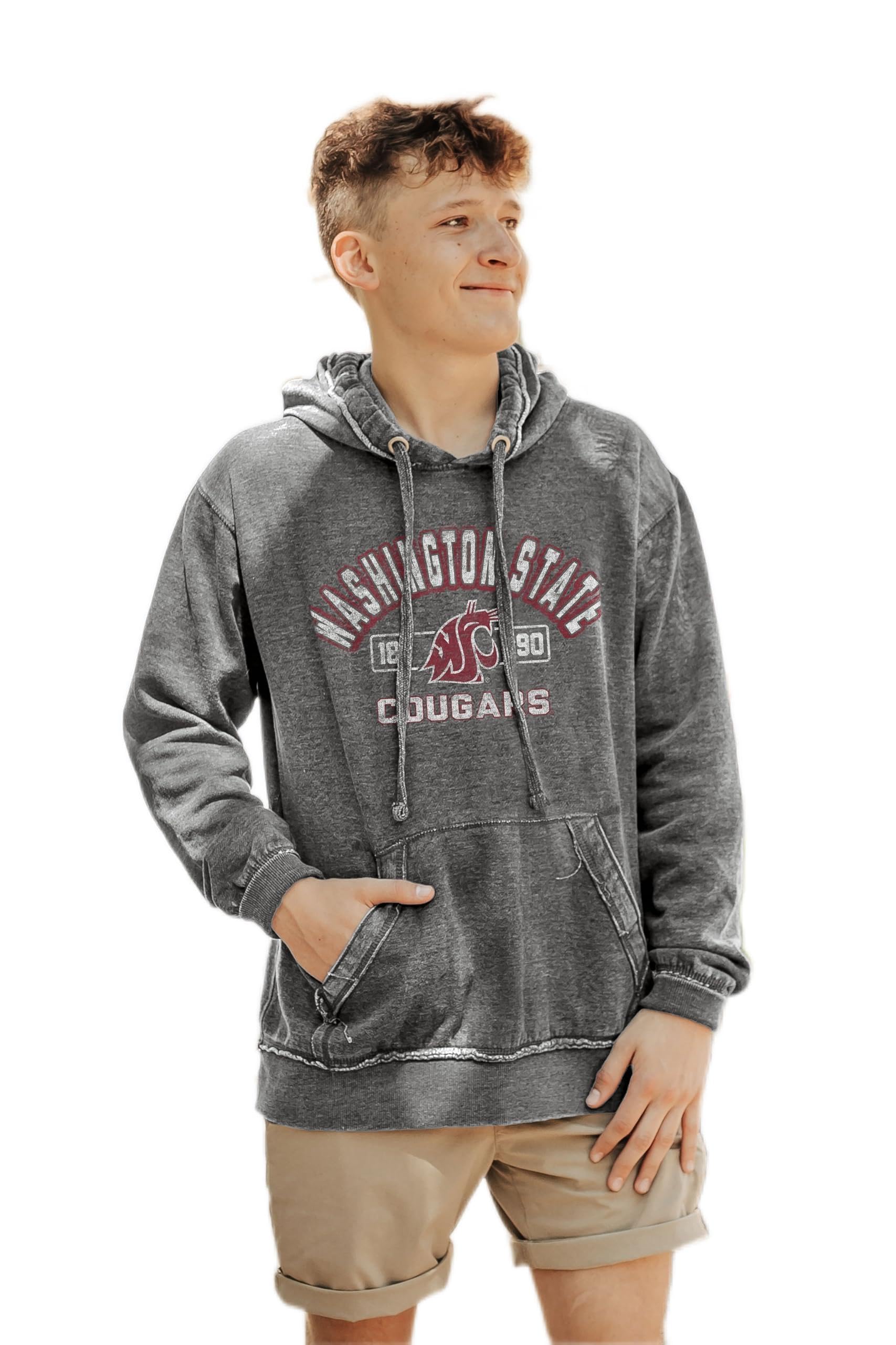 Blue 84 NCAA Officially Licensed Hooded Sweatshirt Burnout Smoke Signal