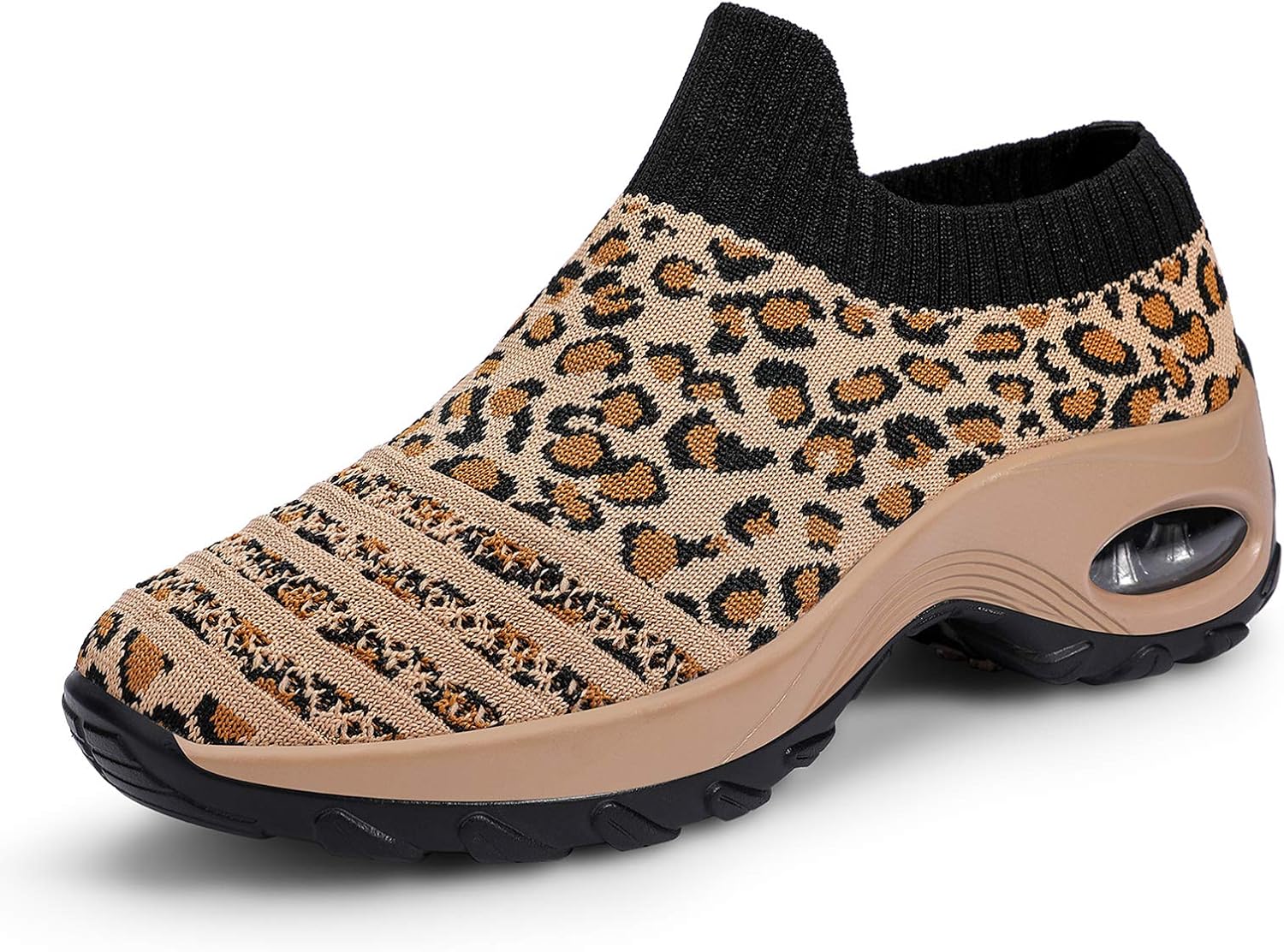 incarpo Womens Walking Shoes Sock Sneakers Slip on Breathable Mesh Platform Air Cushion Sneakers Sock Shoes